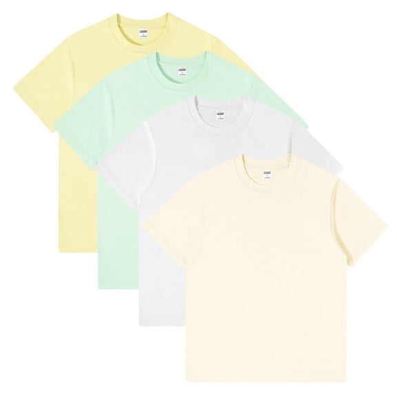 Unisex T-Shirt for Men Women 4 Pack Summer Tops Short Sleeve Beach Vacation Clothes Casual T Shirts