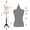 Beige, variant on PEXMOR Female Dress Form, Size 6, Pinnable Mannequin Torso Adjustable Wooden Tripod Stand for Sewing, White