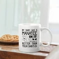 thumbnail image 2 of Funny Manatee White Mug Gift Ideas For Family / Friends, My Shirt Has A Manatee On It Coffee Mug, Funny Manatee Cups Gifts, Manatee Ceramic Teacup 11 Oz., 2 of 7