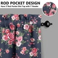 thumbnail image 5 of Pioneer Kitchen Curtains and Valance Set 24 Inch Tier Rose1 Curtains Small Drapes for Cafe Living Room Bathroom Farmhouse 3 Pieces Set Rod Pocket, 5 of 6