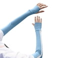 thumbnail image 2 of Caywon Ladies UV Protective Long Sleeve Arm Covering Summer Sun Hand Cover for Outdoor Gardening Outdoors Sports Workouts Sunscreen Arm Sleeves, 2 of 4