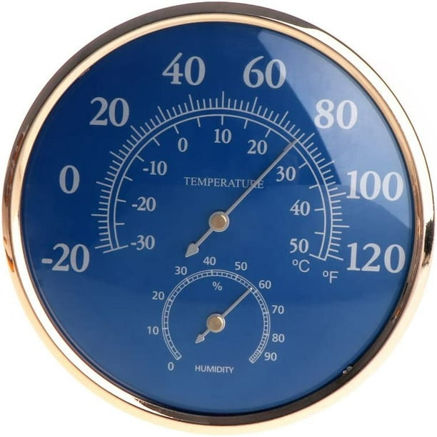 Large Round Hygrometer Thermometer Hygrometer Thermometer Measure Temperature Humidity Blue