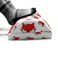 thumbnail image 5 of Fox Foot Rest, Cartoon Hipster Lady Glasses and Buckle Inside a Circle of Dots, Non-Slip Backing Adjustable Ergonomic Memory Foam Leg Support for Office, Mint Green Beige Red, by Ambesonne, 5 of 5
