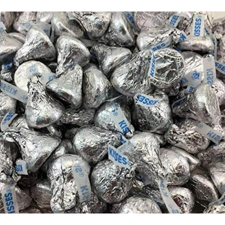 Hershey's Kisses, Milk Chocolate in Silver Foil (Pack of 2 Pound)
