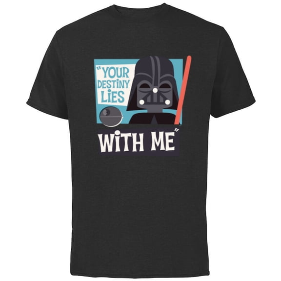 Star Wars Darth Vader Your Destiny Lies With Me Stylized - Short Sleeve Cotton T-Shirt for Adults - Customized-Black