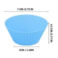 thumbnail image 3 of Xihbxyly 40 Moldes de Silicona para Muffins, Resistentes Al Calor, Antiadherentes, Fáciles de Limpiar, Aptos para Microondas, Colores Vibrantes: Azul, Rojo y Amarillo, Ecológicos, Esenciales para La, 3 of 7