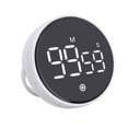 thumbnail image 1 of Graflsoa F2 Magnetic Rotating Timer with Stand - Silent Mode & Volume Alert - Count Up/Down - Study Alarm Clock - Built-in Lithium Battery - White/Black Options, 1 of 7
