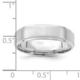 thumbnail image 3 of 14k White Gold 6mm Standard Weight Comfort Fit Brushed Satin/Polished Stepped Edge Wedding Band Size 12.5 WB112S, 3 of 4