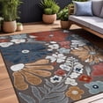 thumbnail image 5 of GMNIU Outdoor Rug 5x7 Modern Floral Tropical Area Rugs for Outdoor and Indoor Patio Easy to Clean Non Shedding Living Room Porch Garden Washable Outside Carpet (5 x 7 Terracotta), 5 of 9