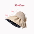 thumbnail image 2 of 1 sombrero de vinilo con protección solar para aleros grandes, sombrero de pescador con lazo, visera superior vacía para verano para niños, 2 of 5