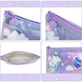 thumbnail image 4 of RETON Pencil Pen Case, Big Capacity Pencil Pouch Cartoon Pencil Storage Box Stationery Organizer Makeup Bag with Zipper Closure for Teens Adults  Office Supplies, 4 of 7