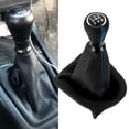 thumbnail image 2 of 5-speed For 207 307 406 for C3 FOR C4 C5 Leather Shift Knob Gear Lever Cover, 2 of 6