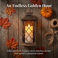 thumbnail image 2 of Solar Powered Retro Lantern with Flickering Flameless Candle, Waterproof Outdoor Decorative Landscape Light, Vintage Hanging Garden Lamp for Patio, Yard, Villa & Porch (Antique Bronze), 2 of 6