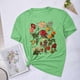 thumbnail image 1 of Fiudx Camisas de Mujer Blusas con Estampado de Flores para Mujer Top de Manga Corta con Cuello Redondo, 1 of 4