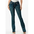 thumbnail image 2 of Grace in LA Women's Western Horse Embroidered Stretch Bootcut Jeans (30, Blue), 2 of 3
