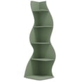 thumbnail image 5 of Canddidliike 5-Tier Corner Bookcase, Wood Bookshelf Storage Organizer, 70" Tall Display Standing Shelf Unit for Bedroom, Living Room, Green, 5 of 10