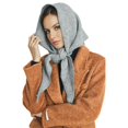thumbnail image 2 of HNMKIU Elegant winter scarf Shawl Wrap Soft Warm Plaid Blanket Scarf Fashionable Extra Long Knitted Thick Comfy for Women and Ladies Grey,One Size, 2 of 5