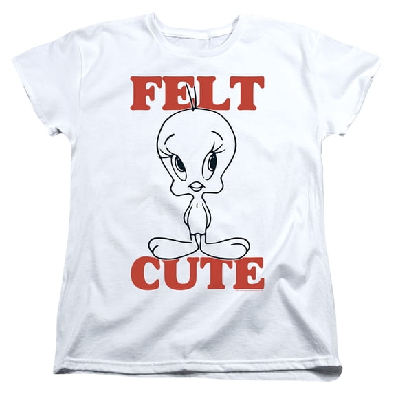 Looney Tunes Felt Cute S/S Women's T-Shirt White