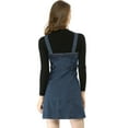 thumbnail image 6 of MODA NOVA Junior's Adjustable Strap a-Line Overall Denim Dress, 6 of 7