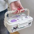 thumbnail image 3 of Miniso Kuromi Lunch Box Cinnamoroll My Melody Student Compartmentalised Eco-Friendly Bento Box Tableware Food Storage Container, 3 of 7