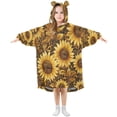 thumbnail image 6 of BZSMCE Wearable Blanket Hoodie Fashion Sunflower Serenade Home Wear, 6 of 7