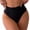 Black, variant on Womens Bikini Swim Thong Bottom Briefs Solid Color High Cut Swimwear Swimsuit Bottoms