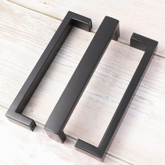 DECORNIJIA Kitchen Cabinet Handles Door Handle Black Stainless Steel 5pcs for Furniture