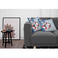 thumbnail image 3 of Ambesonne Ocean Throw Pillow Cover 2 Pack, Fishing Net Wood Seashell, 20", Dust Blue Red, 3 of 5