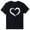 Black, variant on Patlollav Valentine's Womens Short Sleeve T-shirts Heart-shaped Print Casual Tops Shirt