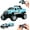 Blue, variant on Mini RC Truck, 1/64 Scale Alloy Remote Control Monster Truck with Lights, 2.4GHz Remote Control Car, Mini Monster Truck with Trailer,Speed & Steering Adjustable Black
