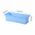 thumbnail image 3 of LEEYNEERThickened rectangular pot gardening vegetable planting box Flower Window Pp Resin Rectangular Window Planters Vegetables Growing Container Garden Flower Pot for Balcony with Tray, 3 of 3