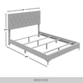 thumbnail image 6 of Castle Place Luxurious Crystal Velvet Upholstered Queen Bed With 2 Nightstands, Black, 6 of 7