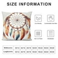 thumbnail image 5 of Sheronv Feathers Beads Dreamcatcher Graphic Decorative Cushion Cover for Home Couch Sofa Living Room - Zipper Closure Pillow Case 1pc 12x12in, 5 of 5
