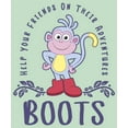 thumbnail image 2 of Girl's Dora the Explorer Adventurous Boots Graphic Tee Mint X Large, 2 of 4
