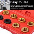 thumbnail image 3 of Thread 8PCS Car Transmission Shaft Screw Repairing Kit Metric Inch Thread Repairer Set Automobiles Screw Tool, 3 of 7