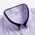 thumbnail image 6 of Cloudstyle Men's Wrinkle-Free Slim Fit Striped Dress Shirt - Breathable UV Protective Business Casual Shirt with Point Collar, 6 of 10
