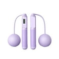 thumbnail image 2 of fastboy PVC Jump Rope Portable Replacement Digital Nonslip Handle Indoor Outdoor Ergonomic Quiet Running Jumping Ropes Purple 2 in 1, 2 of 6