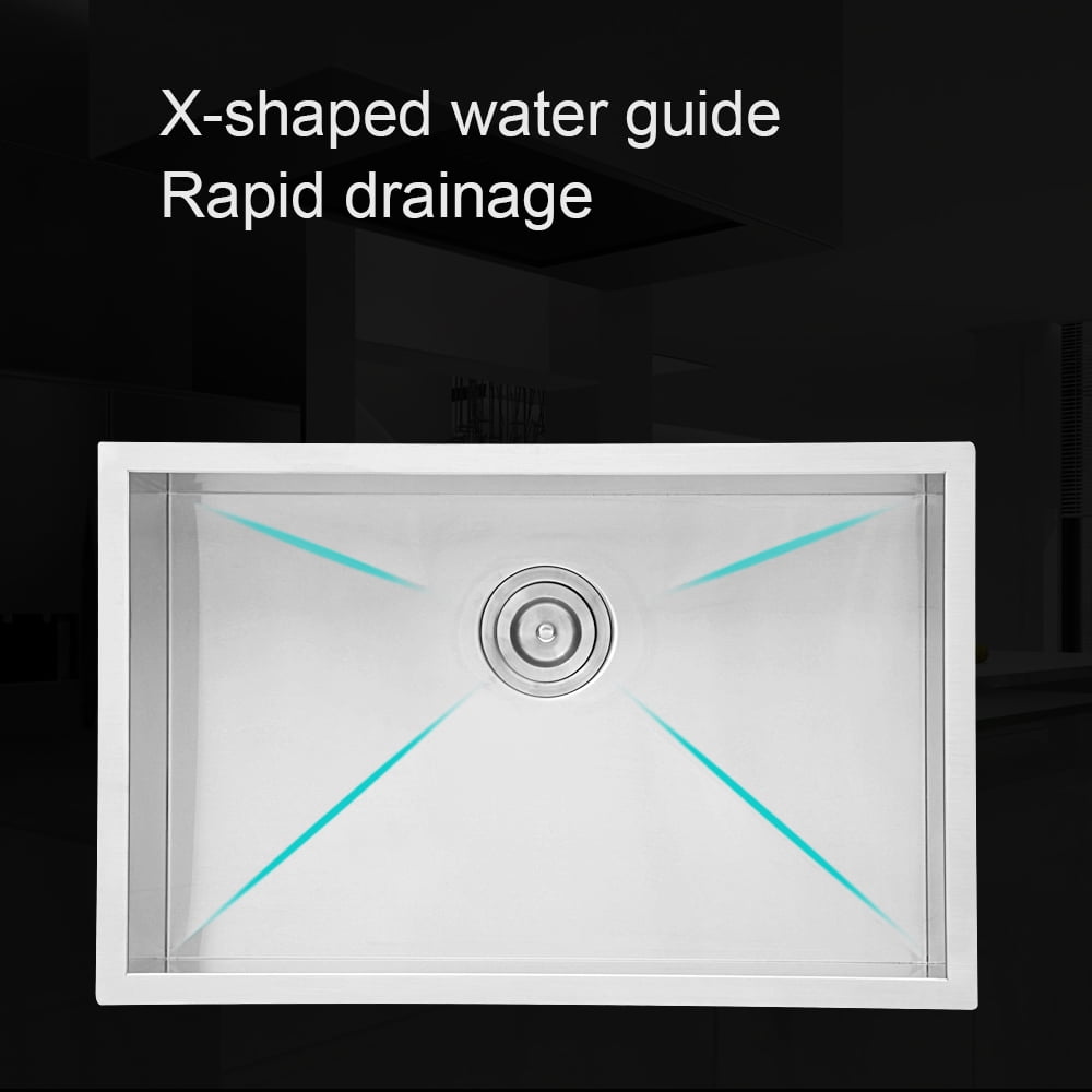28 Inch Undermount Sink - 28" x 18" x 9" Undermount Stainless Steel Kitchen Sink 16 Gauge 9 Inch Deep Single Bowl Kitchen Sink Basin, Includes Drain Assembly (No Additional Accessories)