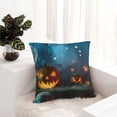 thumbnail image 6 of Yiaed Spooky Halloween Print Pillow Covers Super Soft Decorative Square Throw Pillow Covers Case Cushion Covers for Sofa Couch Bedroom Car Decor（No pillow core）-26"x26", 6 of 7