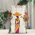 thumbnail image 4 of Fuzoiu Black African Woman Print Christmas Gift Bag,Burlap Gift Bag with Drawstring Closure & Hang Tag,Perfect for Holidays, Birthdays, and Special Occasions-Medium, 4 of 7