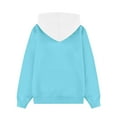 thumbnail image 5 of UAMVSH Oversized Hoodies for Girls and Boys Cute Kids Long Sleeve Sweatshirts Casual Comfy Hooded Pullover Tops with Pockets(5-6 Years,Light Blue), 5 of 7