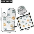 thumbnail image 6 of Fall Pumpkins Kitchen Oven Mitt and Pot Holder Sets 2 Pcs for Baking, Cooking and Grilling, Heat Resistant Up To 392 °F, 6 of 7