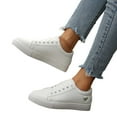 thumbnail image 5 of uvwlwu Casual Shoes Fashion Flat Walking Sneakers Comfortable Lightweight On Athletic Tennis Shoes For Ladies Everyday Wear(White3,8.5), 5 of 9