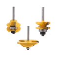 thumbnail image 1 of 3Pc1/4 Shank Raised Panel Cabinet Door Router Bit Set - 3 Bit Ogee Woodworking Cutter Woodworking Router Bits, 1 of 5
