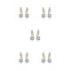 thumbnail image 1 of Sonducket 2X Pendientes de aro Zircon Stud Pendiente Declaración Colgante Joyería de moda para niñas Accesorios de regalo Blanco Type2 NO2, 1 of 1