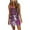 Purple, variant on Summer Colorful Striped Dresses for Women's Sleeveless Mini V Neck Tank Spaghetti Dress Swing Sling Strap Sundress