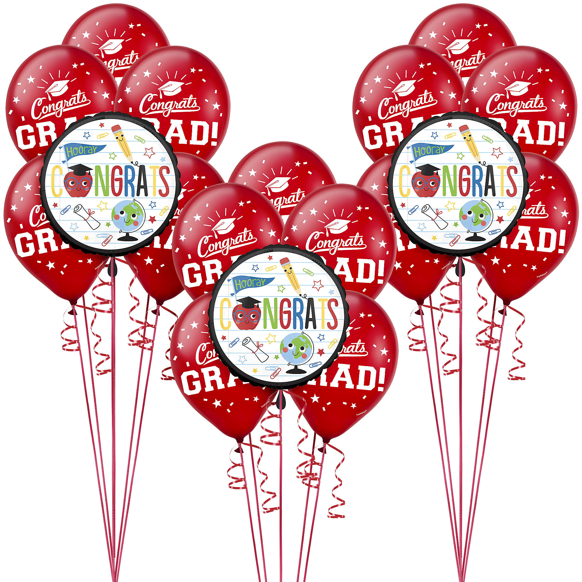 Party City Graduation Balloon Kit, Includes Foil Balloons, Latex