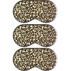 SMUG Satin Sleep Mask for Women, Lightweight Soft Silky Eye Mask for Travel, Animal Print, 3 Pack