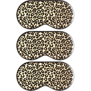 SMUG Satin Sleep Mask for Women, Lightweight Soft Silky Eye Mask for Travel, Animal Print, 3 Pack