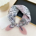 thumbnail image 2 of WREESH Womens Elegant Hair Scarf Fashion Small Silk Scarf Headbands Hairbands Printed Scarf Decorative Neck Scarf Pink, 2 of 3